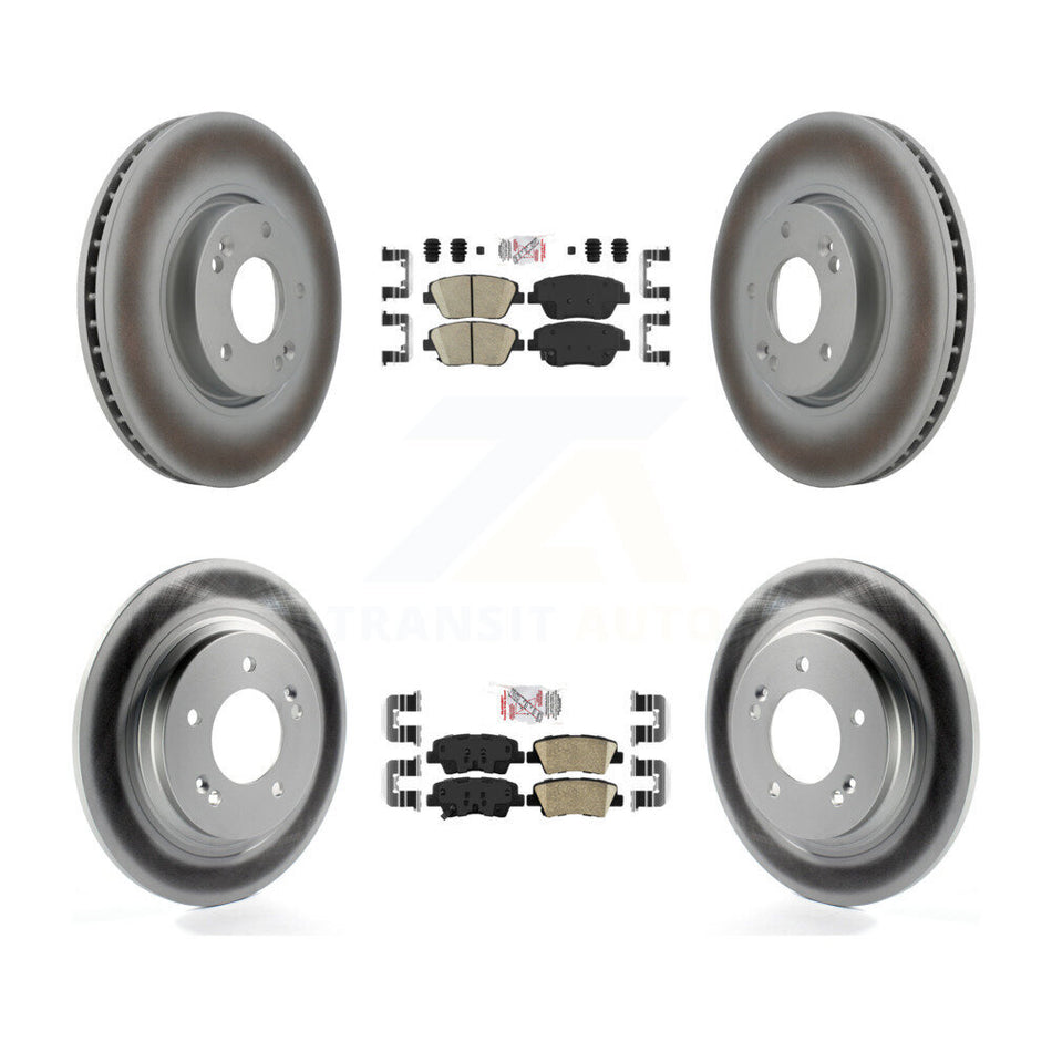 Front Rear Ceramic Pad Coated Brake Rotors Kit For Kia Optima With Electric Parking KGA-104802