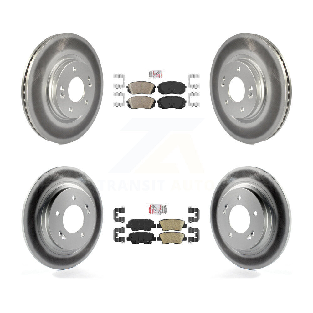 Front Rear Ceramic Pad Coated Brake Rotors Kit For Kia Optima With Electric Parking KGA-104809
