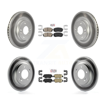 Front Rear Ceramic Pad Coated Brake Rotors Kit For Kia Optima With Electric Parking KGA-104809