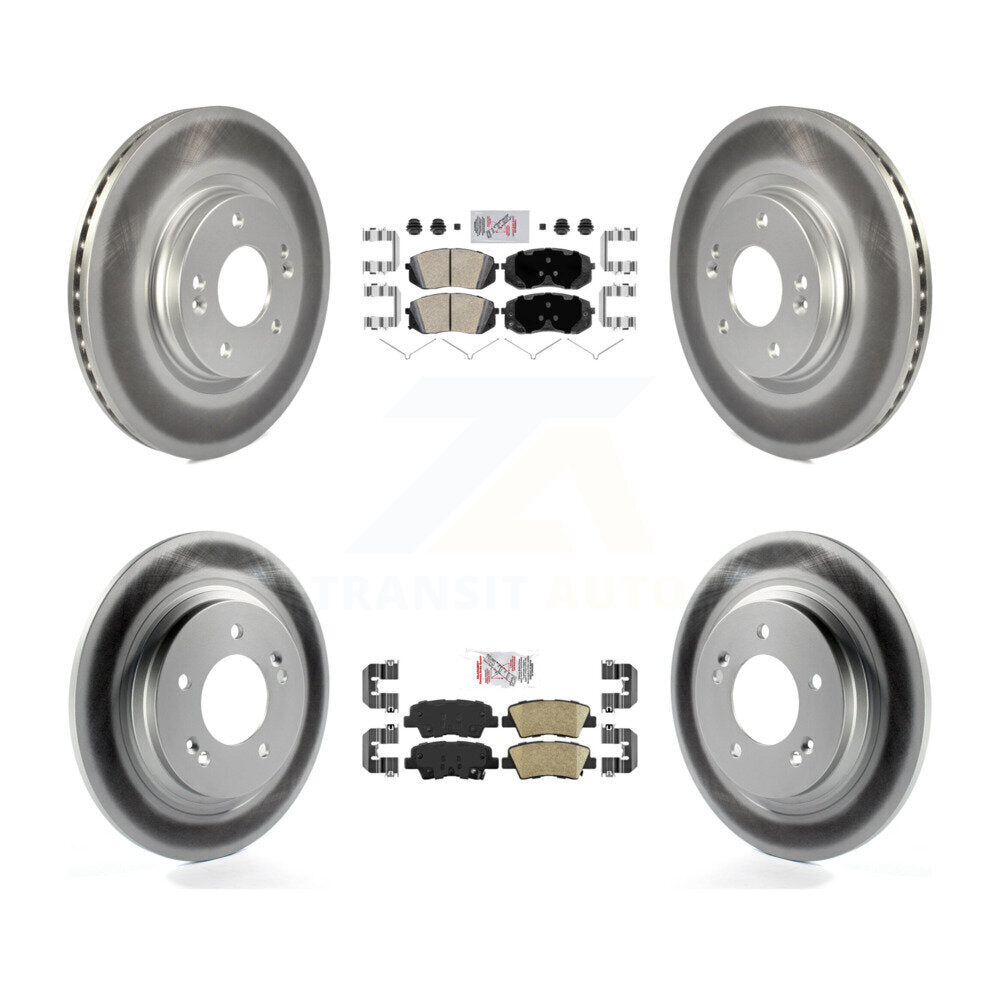 Front Rear Ceramic Pad Coated Brake Rotors Kit For Kia Optima With Electric Parking KGA-104810
