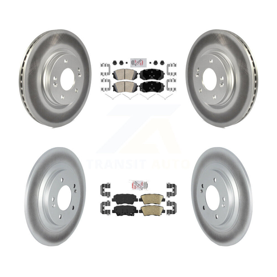 Front Rear Ceramic Pad Coated Disc Brake Rotors Kit For Hyundai Kona Electric Kia Niro EV KGA-104815
