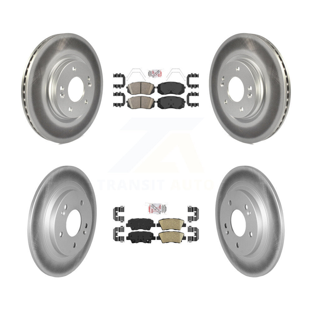 Front Rear Ceramic Pad Coat Brake Rotors Kit For Hyundai Kona With Electric Parking KGA-104817