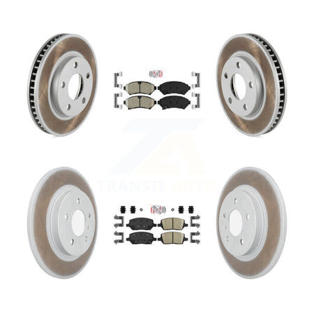 Front Rear Ceramic Pad Coated Disc Brake Rotors Kit For 2005 Pontiac Montana SV6 with FWD KGA-104820