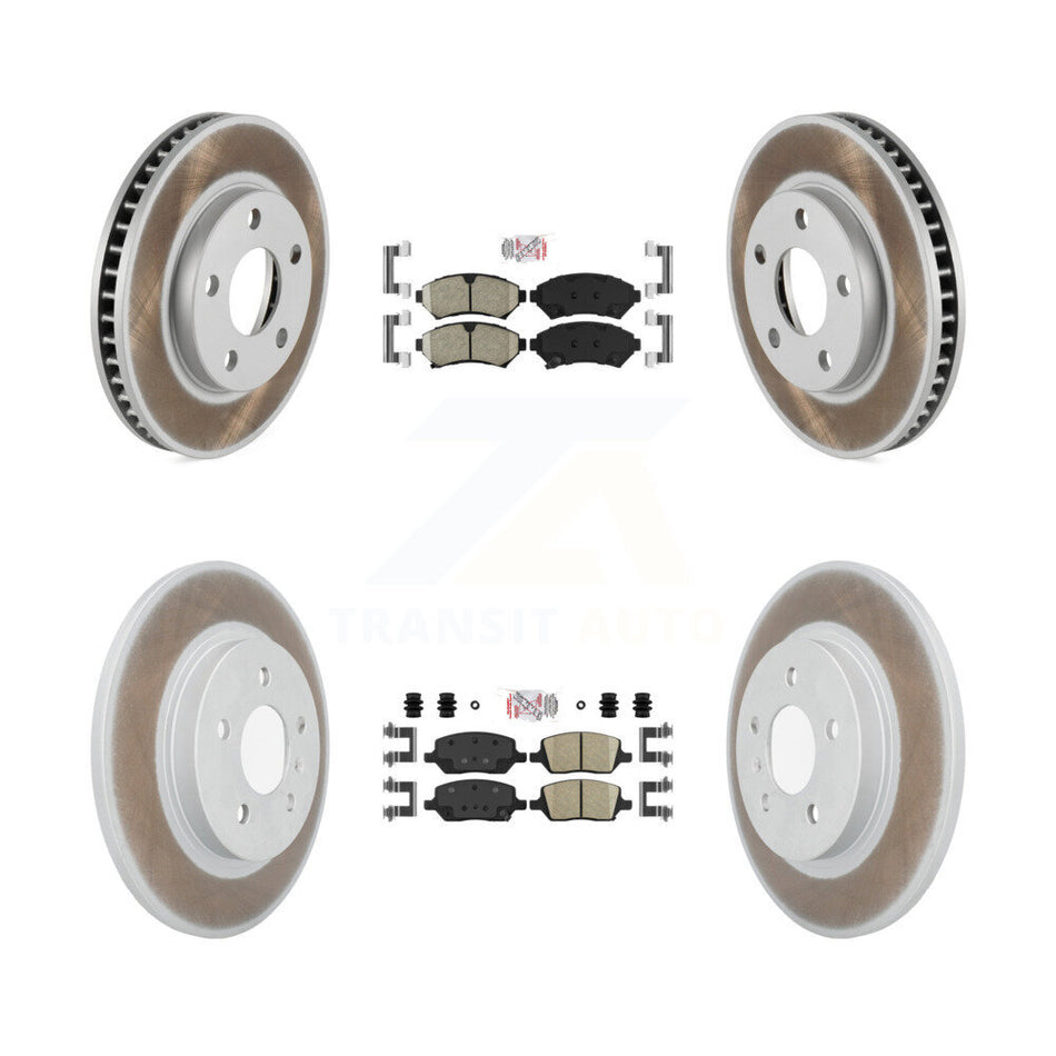 Front Rear Ceramic Pad Coated Disc Brake Rotors Kit For 2005 Pontiac Montana SV6 with FWD KGA-104820