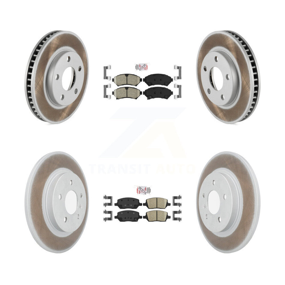 Front Rear Ceramic Pad Coated Disc Brake Rotors Kit For 2005 Pontiac Montana SV6 with FWD KGA-104821