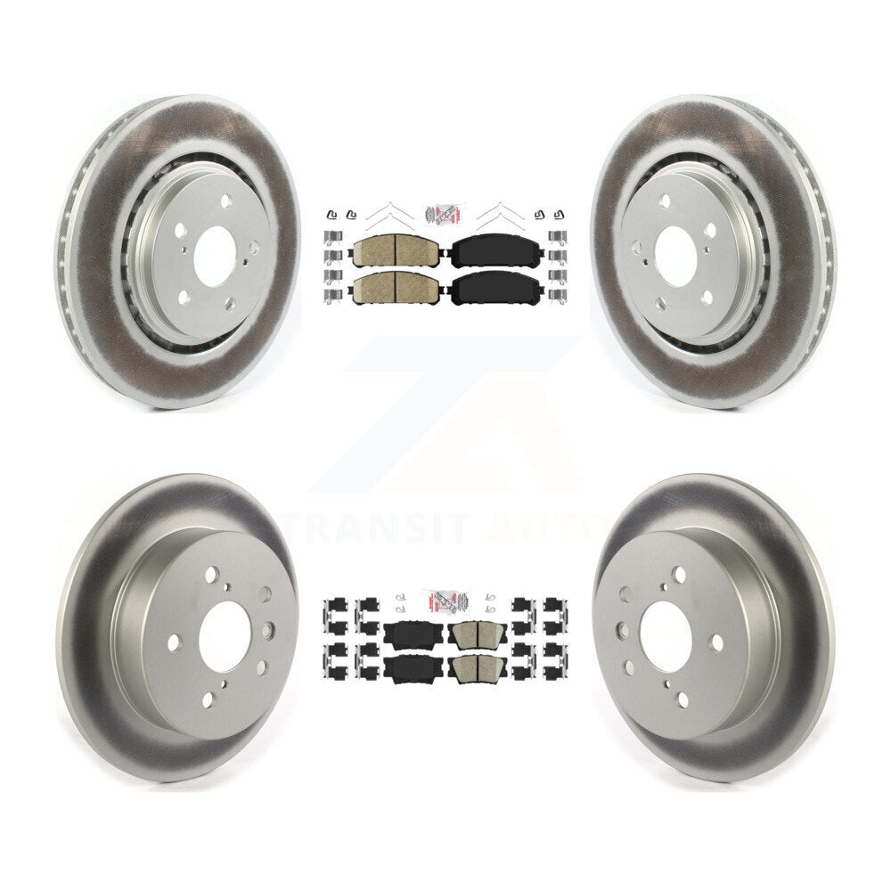Front Rear Ceramic Pad Coat Brake Rotor Kit For 22 Toyota Camry With Manual Parking KGA-104826
