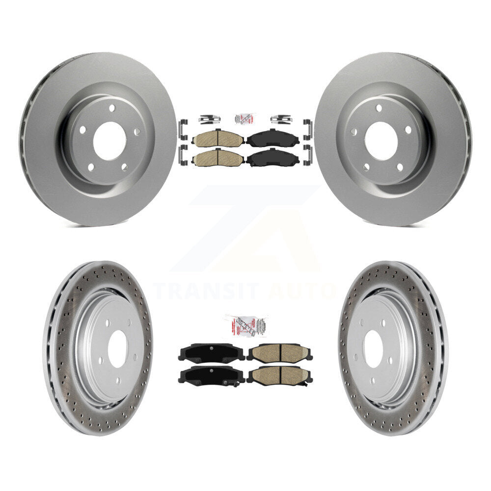 Front Rear Ceramic Pad Coat Brake Rotor Kit For 06-08 Cadillac XLR With Heavy Duty Brakes KGA-104831