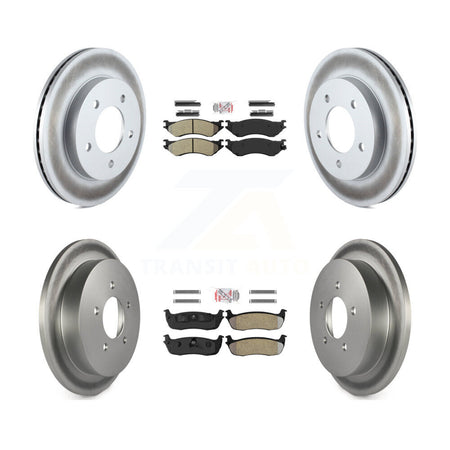 Front Rear Semi-Metallic Pad Coated Disc Brake Rotor Kit For 2004 Ford F-150 Heritage 4WD KGA-104833