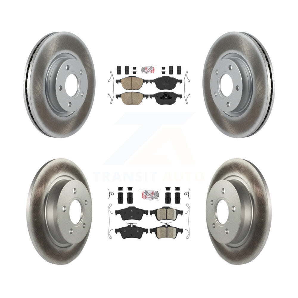 Front Rear Ceramic Pads And Coated Disc Brake Rotors Kit For Volvo S40 C30 V50 C70 KGA-104840