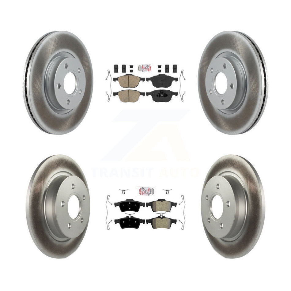 Front Ceramic Rear Semi-Metallic Pad Coat Disc Brake Rotors Kit For Volvo S40 C30 V50 C70 KGA-104842