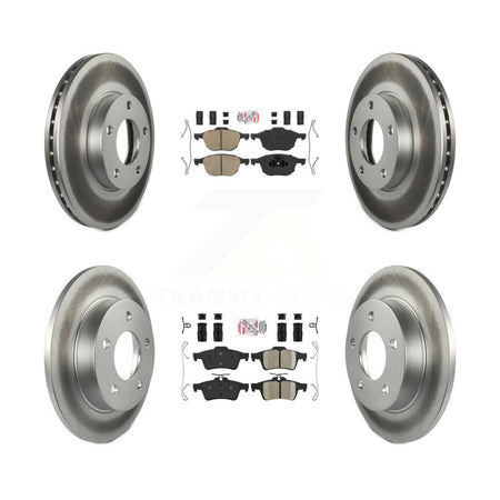 Front Rear Ceramic Pads And Coated Disc Brake Rotors Kit For Mazda 3 Sport KGA-104846