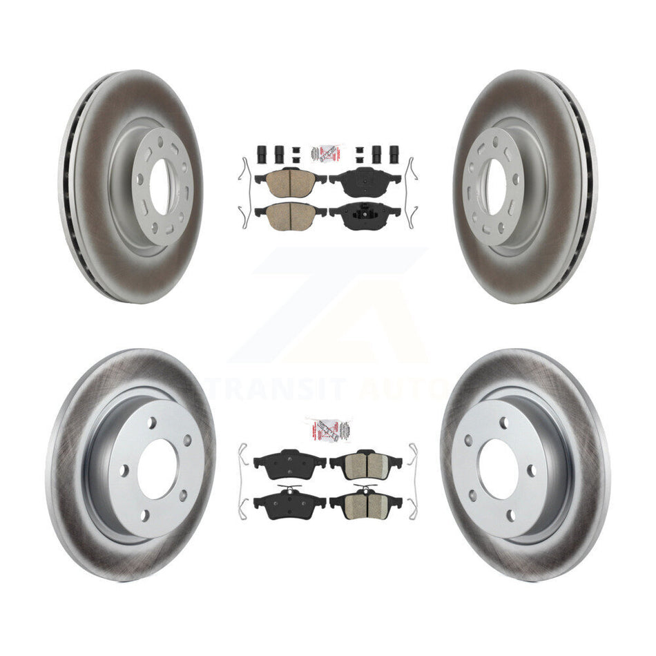 Front Rear Ceramic Pads And Coated Disc Brake Rotors Kit For Mazda 3 Sport KGA-104849