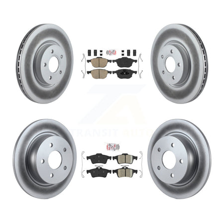 Front Rear Ceramic Pad Coat Brake Rotor Kit For 14 Ford Transit Connect 104.8" wheel base KGA-104856