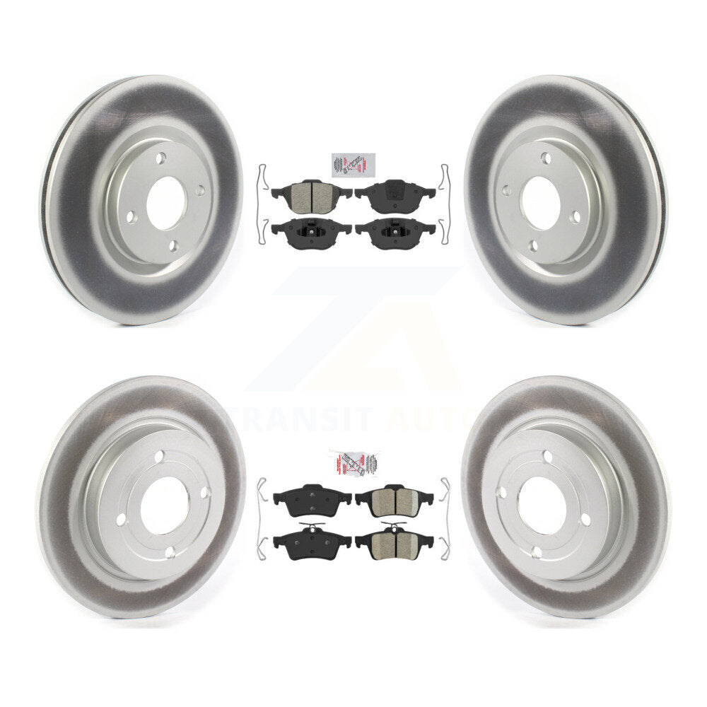 Front Semi-Metallic Rear Ceramic Pad Coat Brake Rotor Kit For 2018-2022 Ford EcoSport AWD KGA-104860