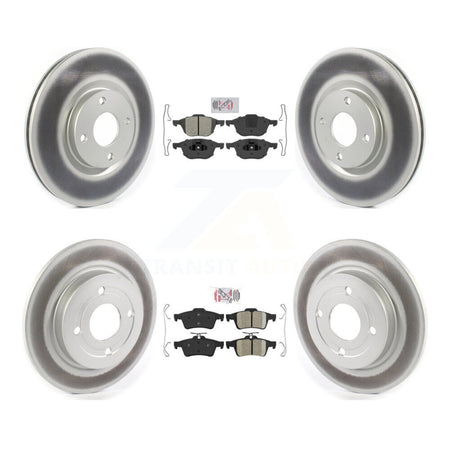 Front Semi-Metallic Rear Ceramic Pad Coat Brake Rotor Kit For 2018-2022 Ford EcoSport AWD KGA-104860