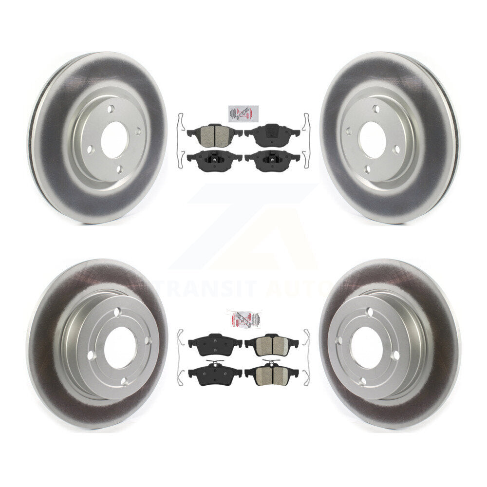 Front Semi-Metallic Rear Ceramic Pad Coat Brake Rotor Kit For 2018-2021 Ford EcoSport FWD KGA-104861