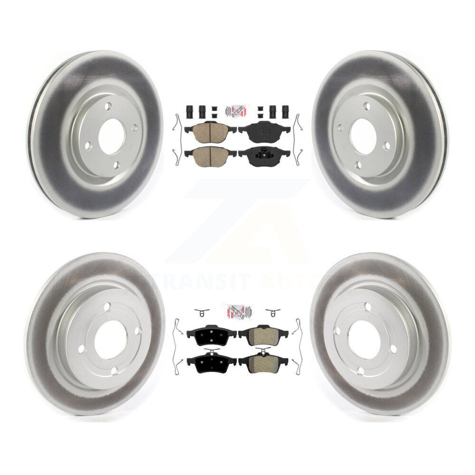Front Ceramic Rear Semi-Metallic Pad Coat Brake Rotor Kit For 2018-2022 Ford EcoSport AWD KGA-104862