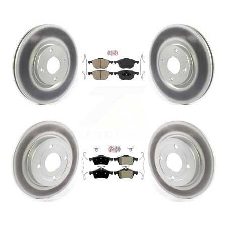 Front Ceramic Rear Semi-Metallic Pad Coat Brake Rotor Kit For 2018-2022 Ford EcoSport AWD KGA-104863