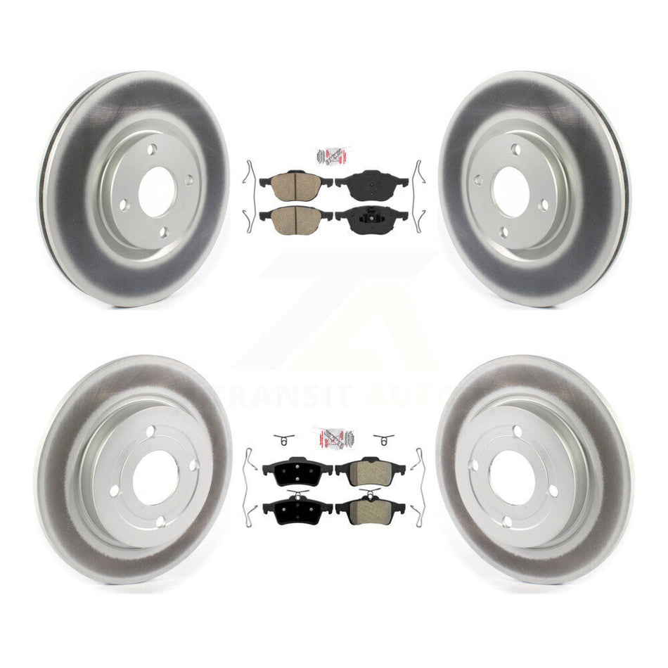 Front Ceramic Rear Semi-Metallic Pad Coat Brake Rotor Kit For 2018-2022 Ford EcoSport AWD KGA-104863