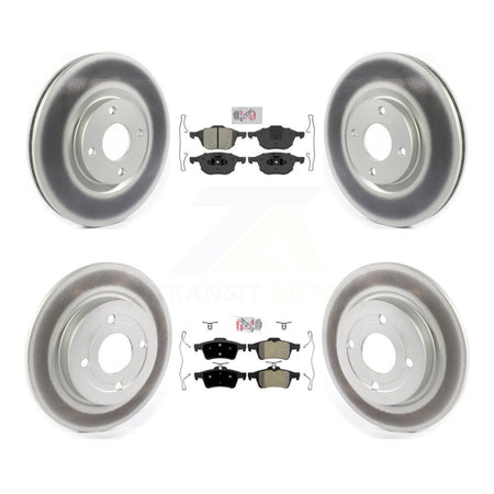 Front Rear Semi-Metallic Pad Coated Disc Brake Rotors Kit For 2018-2022 Ford EcoSport AWD KGA-104864
