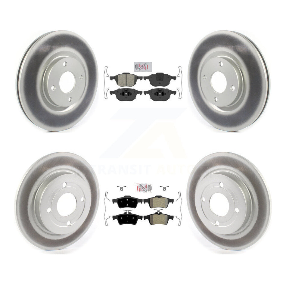 Front Rear Semi-Metallic Pad Coated Disc Brake Rotors Kit For 2018-2022 Ford EcoSport AWD KGA-104864