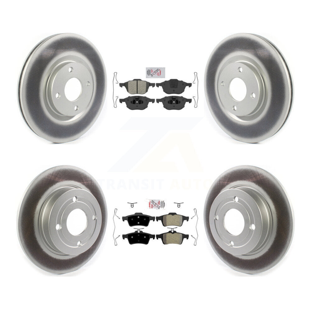 Front Rear Semi-Metallic Pad Coated Disc Brake Rotors Kit For 2018-2021 Ford EcoSport FWD KGA-104867