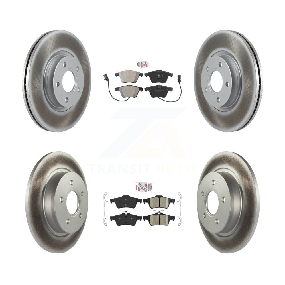Front Semi-Metallic Rear Ceramic Pads And Coated Disc Brake Rotors Kit For Volvo S40 KGA-104873