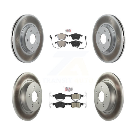 Front Semi-Metallic Rear Ceramic Pads And Coated Disc Brake Rotors Kit For Volvo S40 KGA-104873