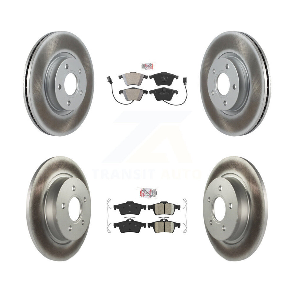 Front Semi-Metallic Rear Ceramic Pads And Coated Disc Brake Rotors Kit For Volvo S40 KGA-104873