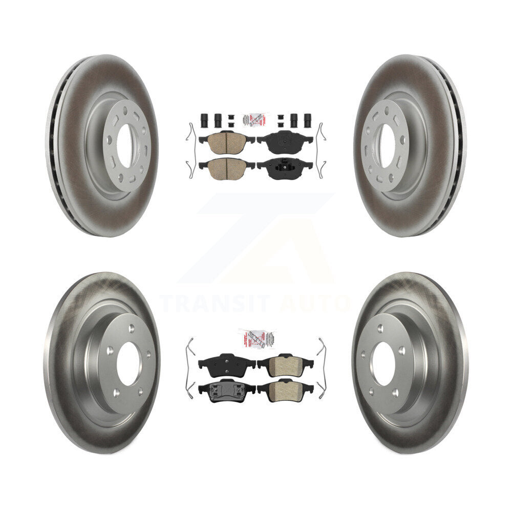Front Ceramic Rear Semi-Metallic Pad Coat Disc Brake Rotors Kit For 2006 Mazda 5 To 02 06 KGA-104875