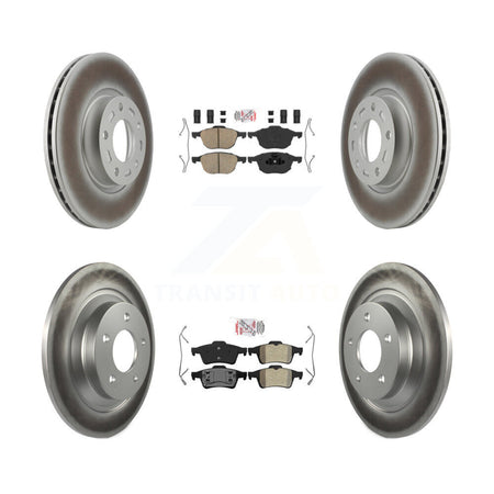 Front Ceramic Rear Semi-Metallic Pad Coat Disc Brake Rotors Kit For 2006 Mazda 5 To 02 06 KGA-104875