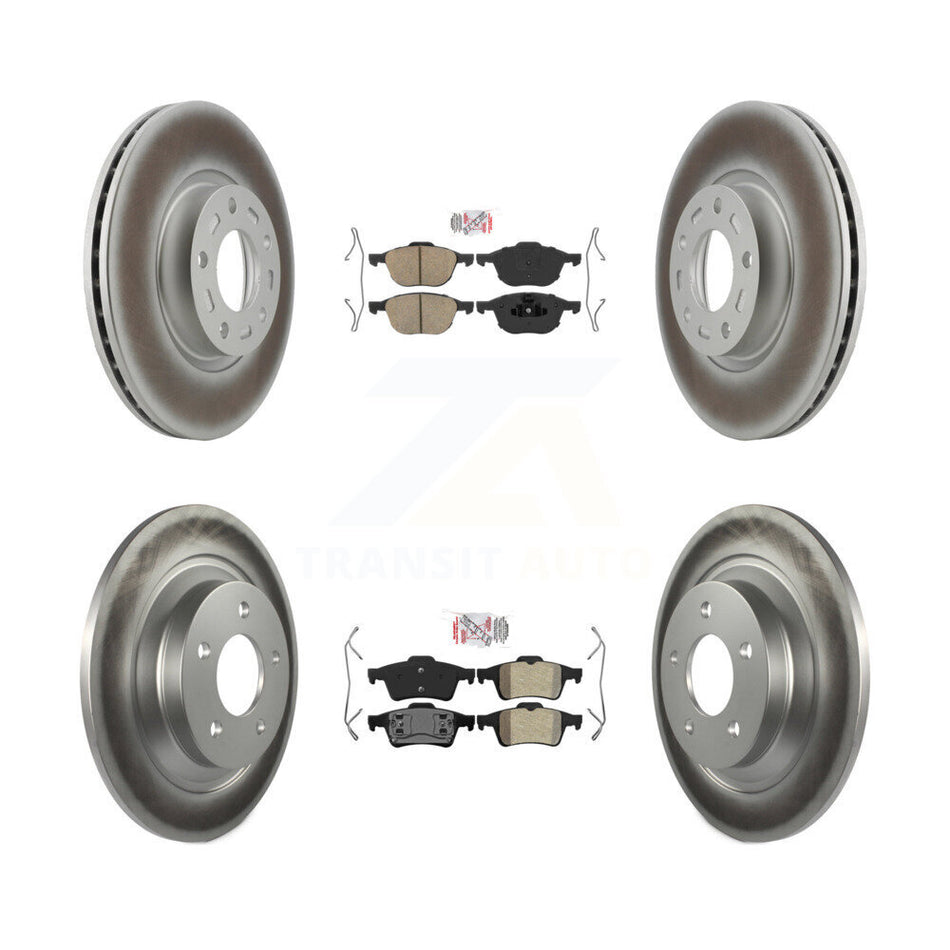 Front Ceramic Rear Semi-Metallic Pad Coat Disc Brake Rotors Kit For 2006 Mazda 5 To 02 06 KGA-104876