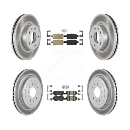 Front Rear Ceramic Pads And Coated Disc Brake Rotors Kit For Cadillac ATS KGA-104883