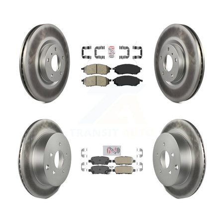 Front Semi-Metallic Rear Ceramic Pad Coat Brake Rotor Kit For Nissan Murano INFINITI QX70 KGA-104888