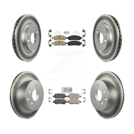 Front Rear Ceramic Pads And Coated Disc Brake Rotors Kit For Nissan LEAF KGA-104908
