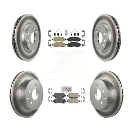 Front Rear Ceramic Pads And Coated Disc Brake Rotors Kit For Nissan LEAF KGA-104909