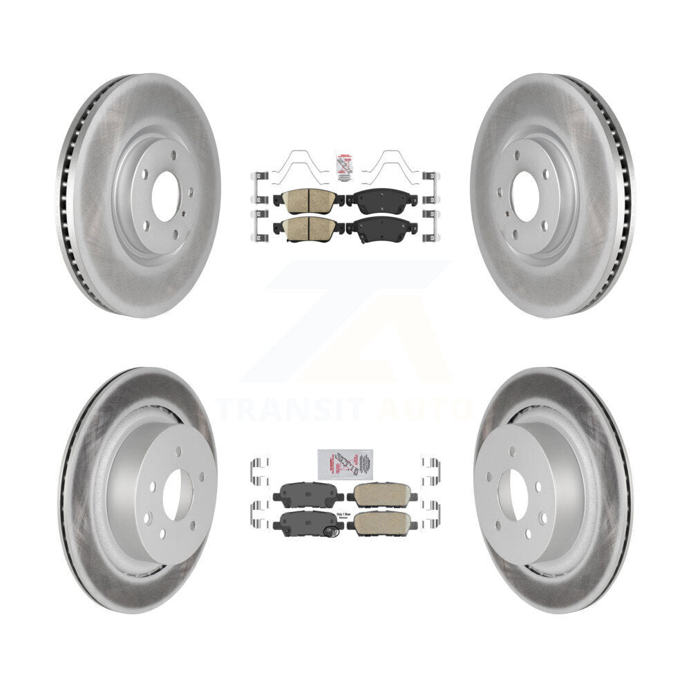 Front Rear Ceramic Pads And Coated Disc Brake Rotors Kit For INFINITI G35 Q60 KGA-104912