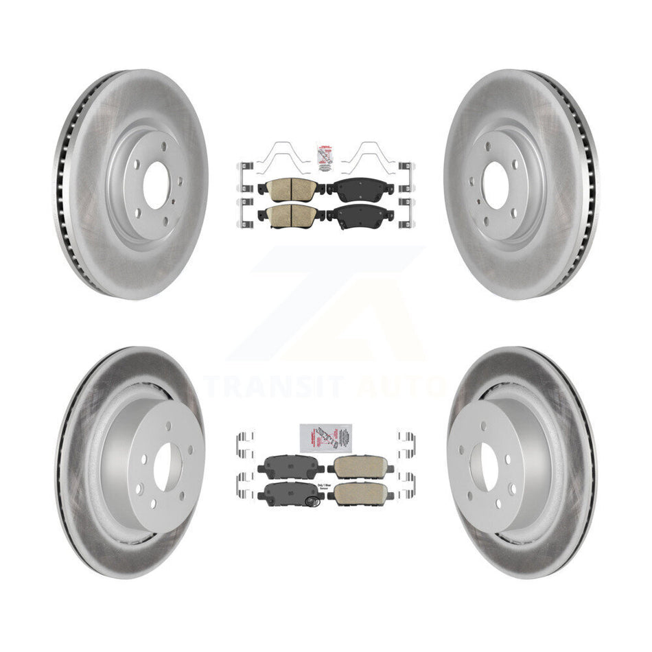 Front Rear Ceramic Pads And Coated Disc Brake Rotors Kit For INFINITI G35 Q60 KGA-104912