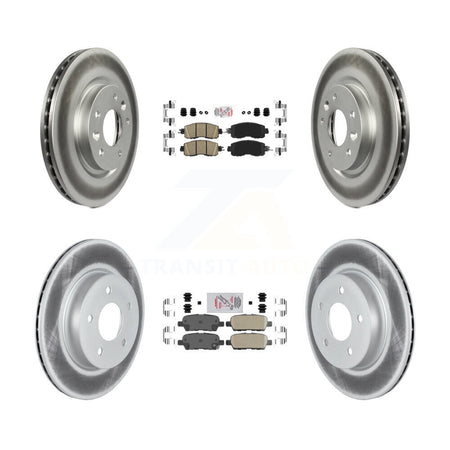 Front Rear Ceramic Pad Coated Brake Rotor Kit For Nissan LEAF With Electric Parking KGA-104920