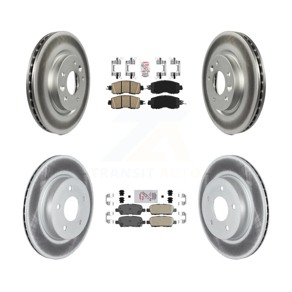 Front Rear Ceramic Pad Coated Brake Rotor Kit For Nissan LEAF With Electric Parking KGA-104921
