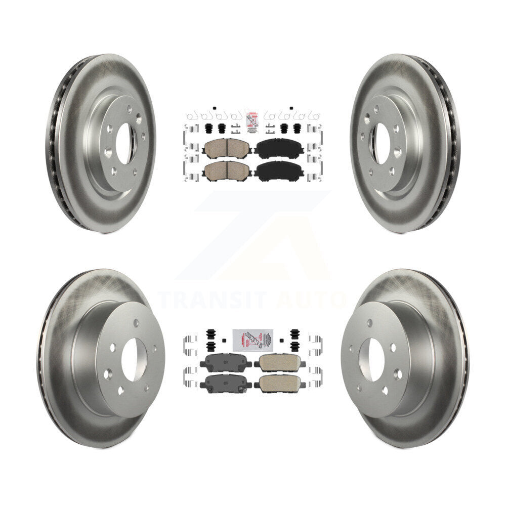 Front Rear Ceramic Pads And Coated Disc Brake Rotors Kit For Nissan Rogue Sport Qashqai KGA-104925