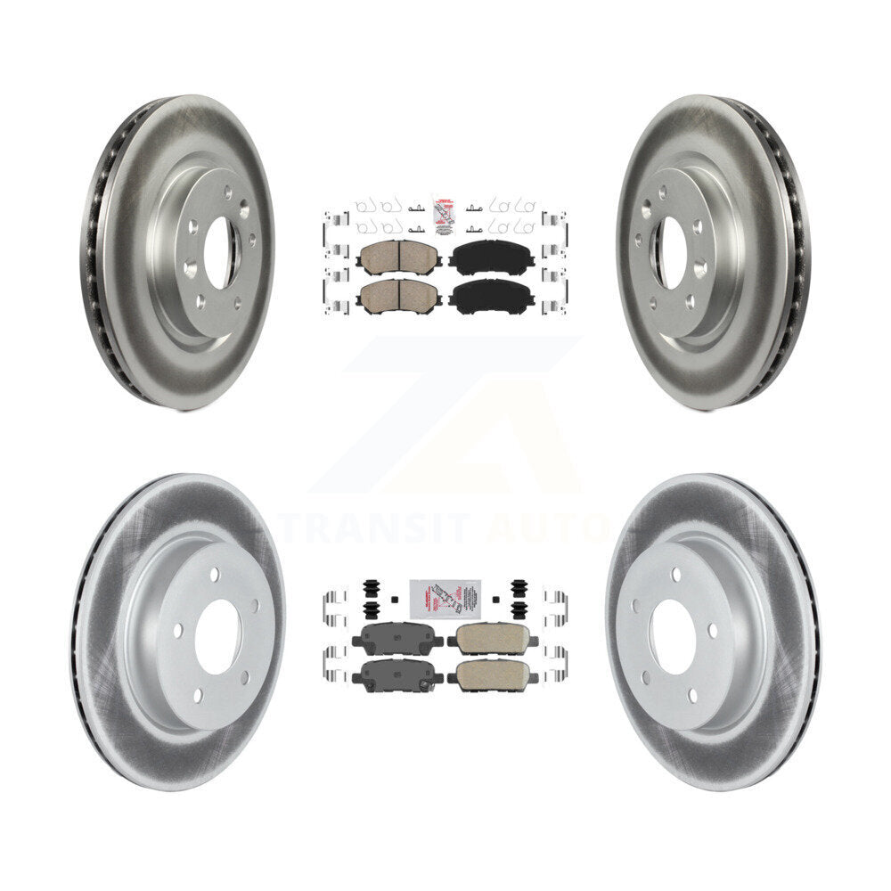 Front Rear Ceramic Pads And Coated Disc Brake Rotors Kit For Nissan Qashqai Rogue Sport KGA-104928