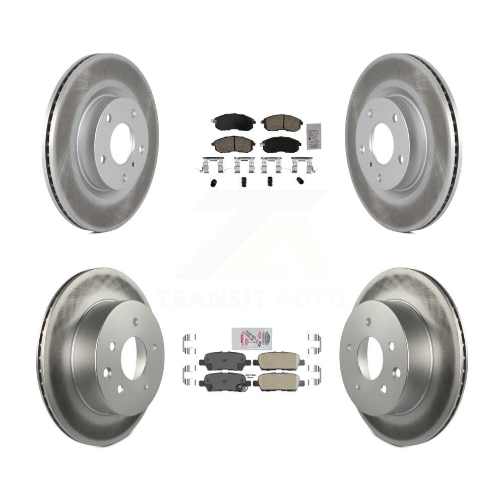 Front Rear Ceramic Pads And Coated Disc Brake Rotors Kit For Nissan 350Z INFINITI G35 KGA-104930
