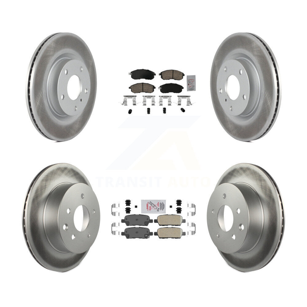 Front Rear Ceramic Pads And Coated Disc Brake Rotors Kit For Nissan 350Z INFINITI G35 KGA-104932