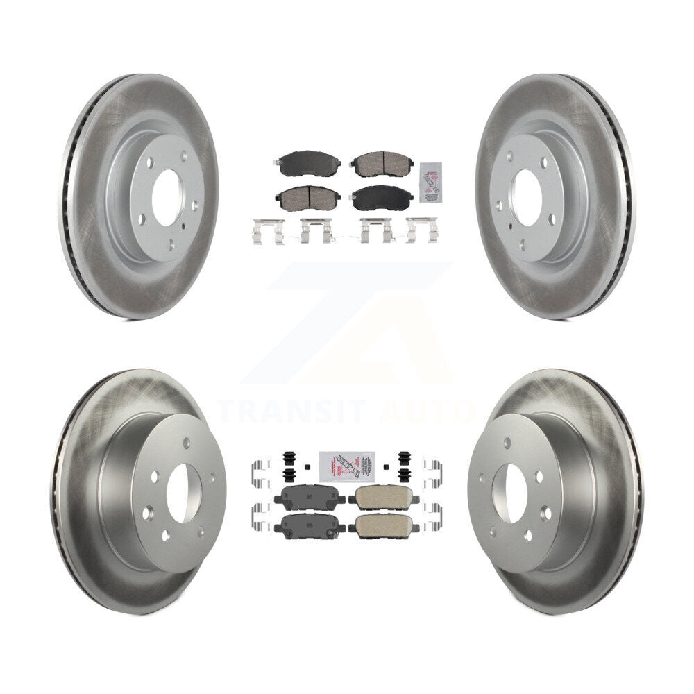 Front Rear Ceramic Pads And Coated Disc Brake Rotors Kit For Nissan 350Z INFINITI G35 KGA-104933