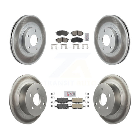 Front Rear Ceramic Pads And Coated Disc Brake Rotors Kit For Nissan Altima KGA-104935