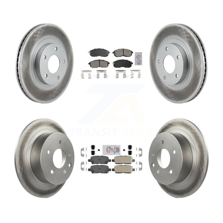 Front Rear Ceramic Pads And Coated Disc Brake Rotors Kit For Nissan Altima KGA-104937