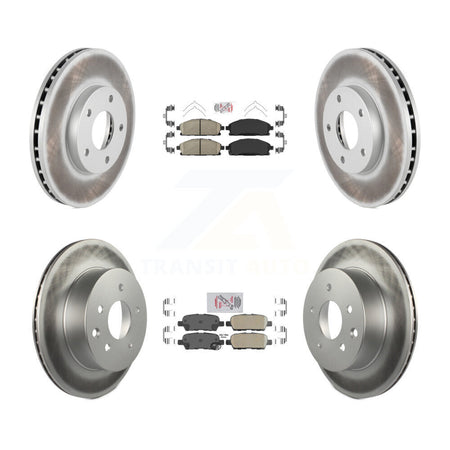 Front Rear Ceramic Pads And Coated Disc Brake Rotors Kit For 2005-2006 Nissan X-Trail KGA-104938