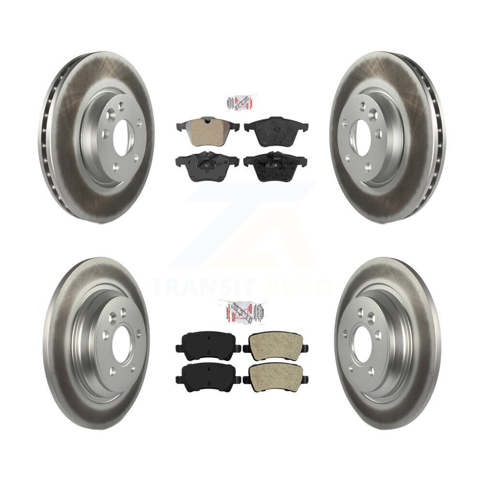 Front Rear Semi-Metallic Pads And Coated Disc Brake Rotors Kit For Volvo V70 KGA-104942