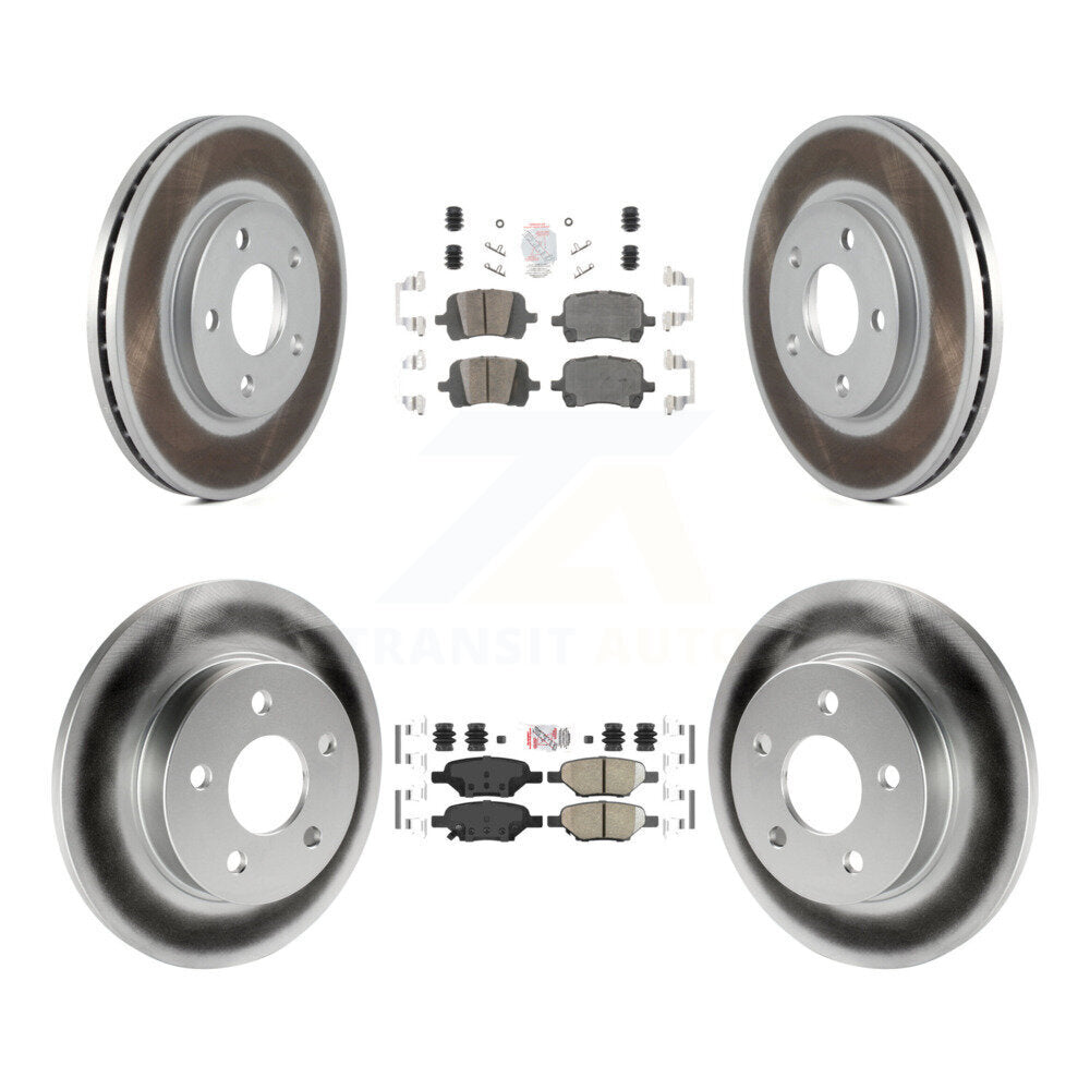 Front Rear Ceramic Pads And Coated Disc Brake Rotors Kit For Chevrolet Malibu Pontiac G6 KGA-104943